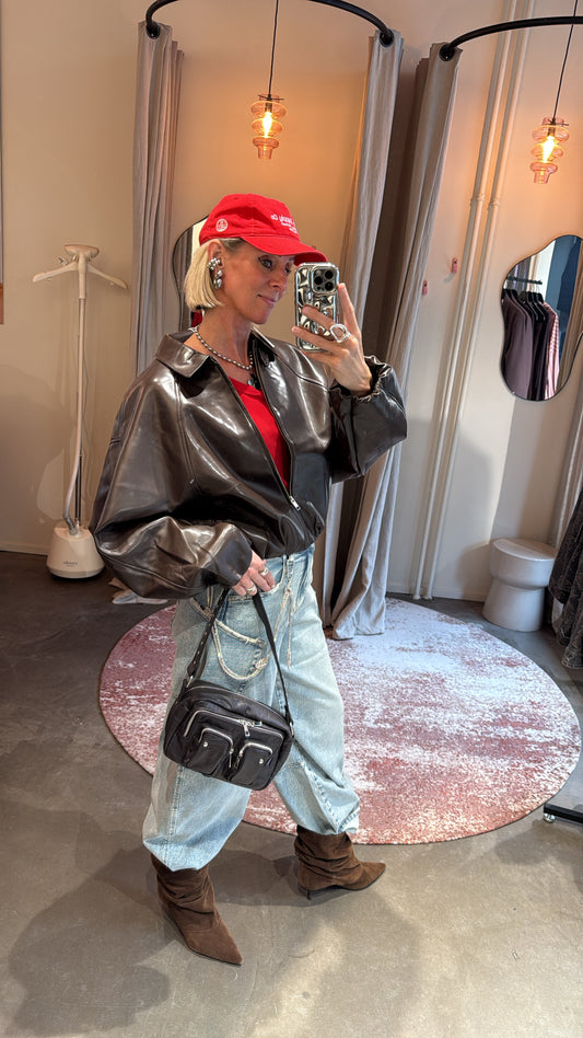 Balloon Vegan Leather Jacket