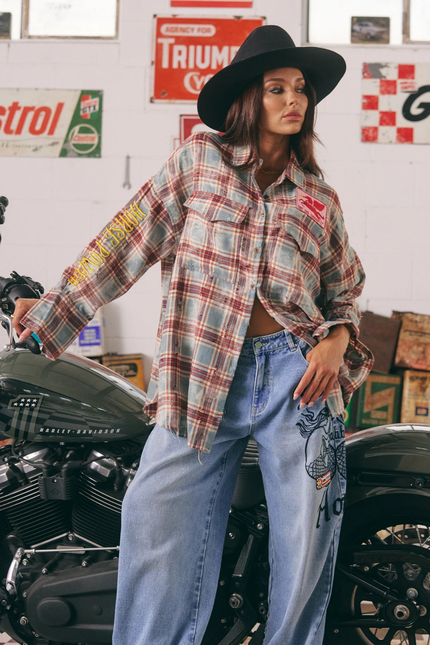 The Horse Power Distressed Flannel