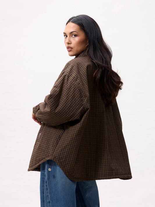 Light padded check jacket