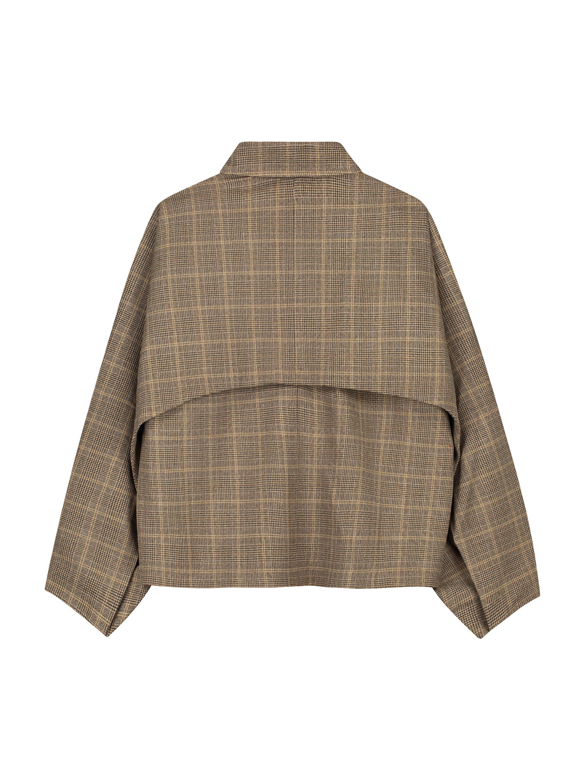Check cape jacket