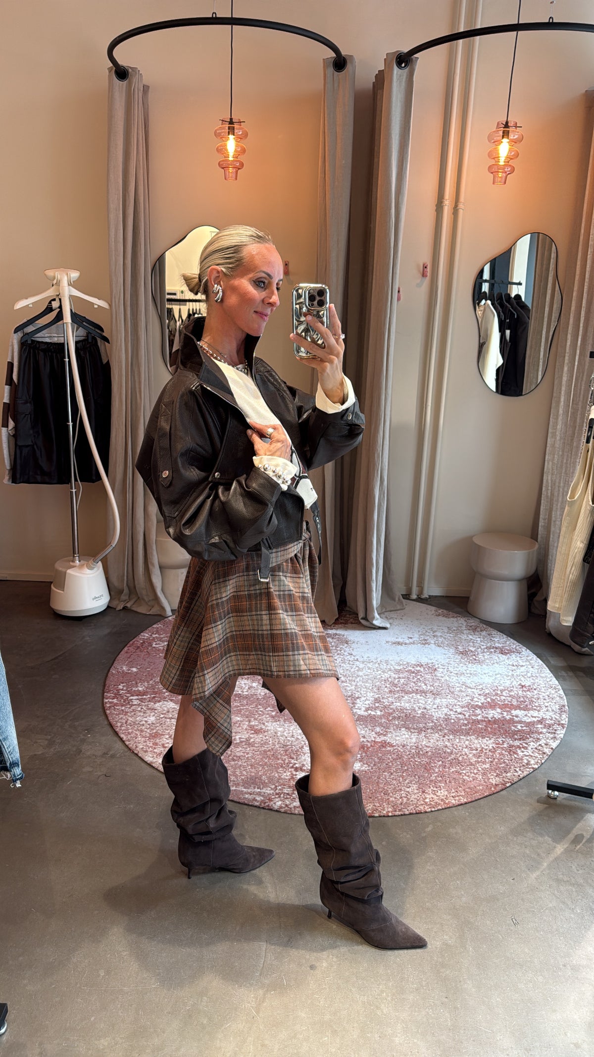 Rok check brown
