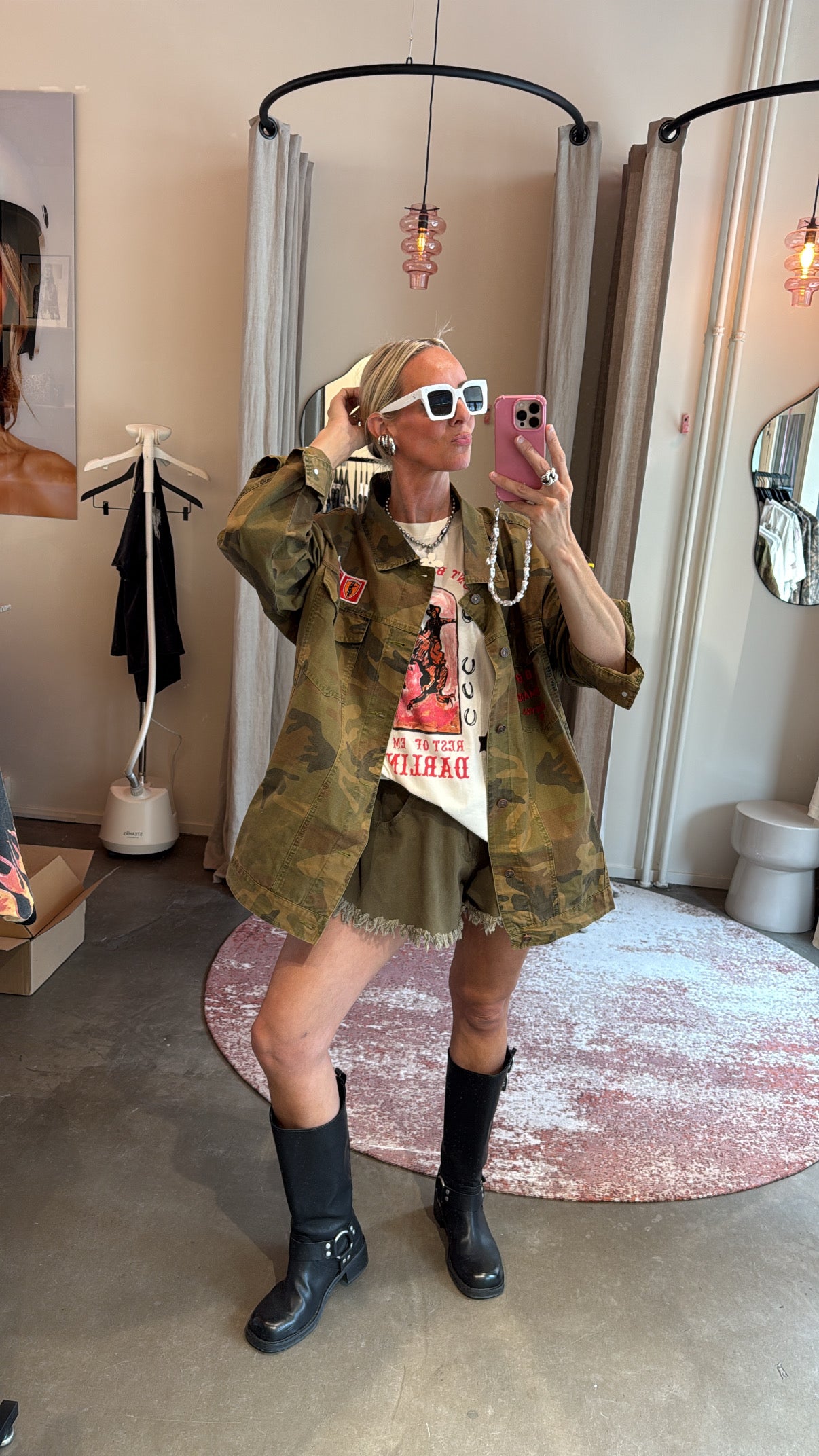 Ultra denim short olive