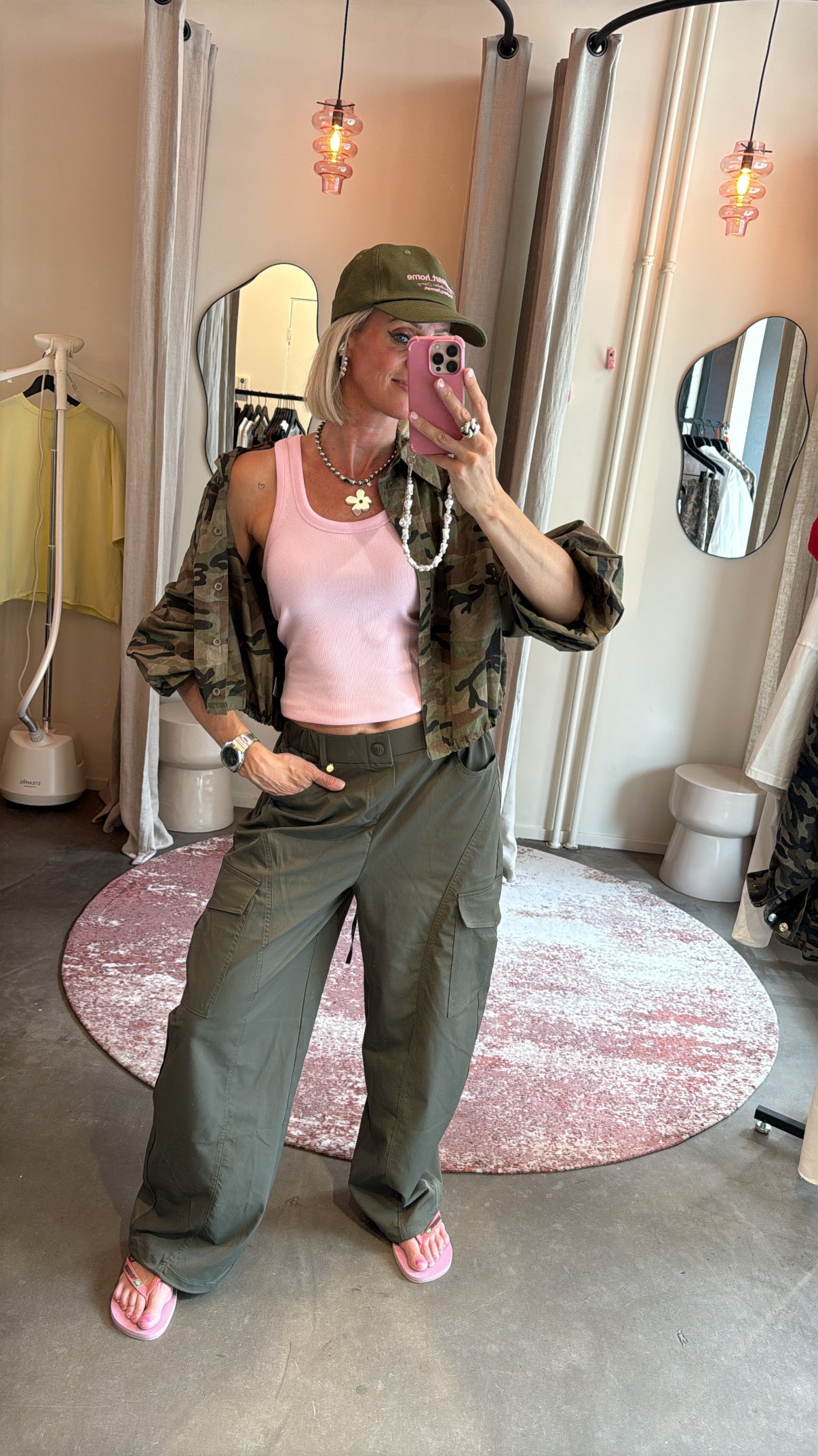 Camo blouse back detail