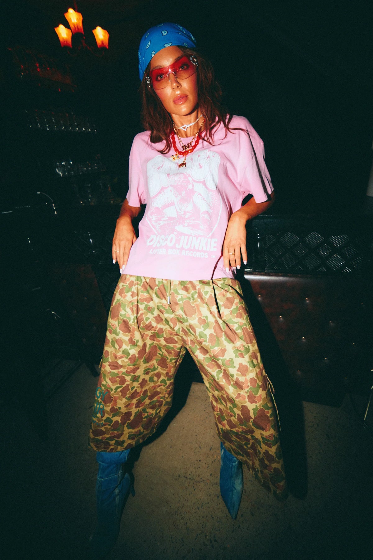 DJ Cat Tee Pink