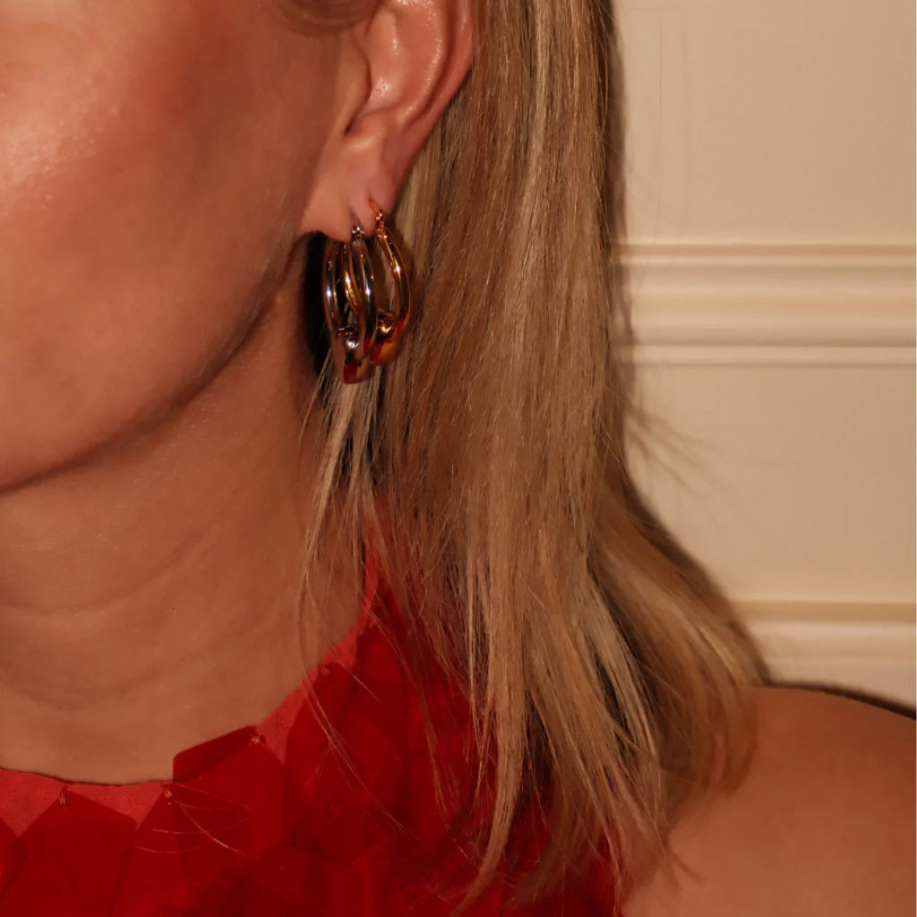 Heart of steel Earrings silver
