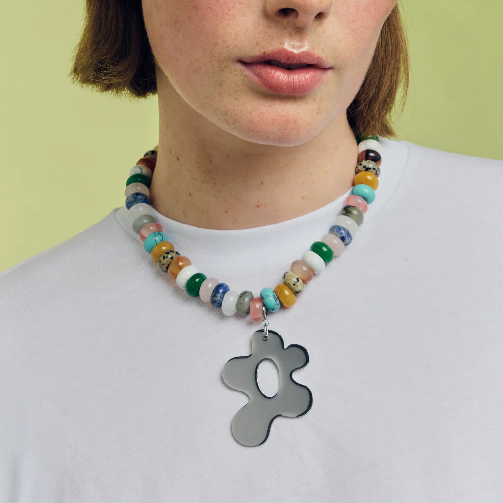 Wild bloom pendant silver