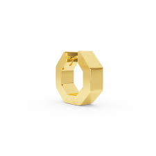 Edge small earring gold