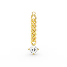 Diamond on a Chain Charm gold