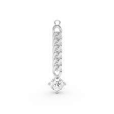 Diamond on a Chain Charm silver
