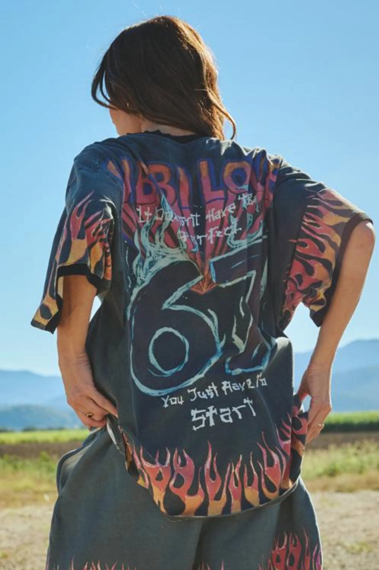 Flaming prism tee