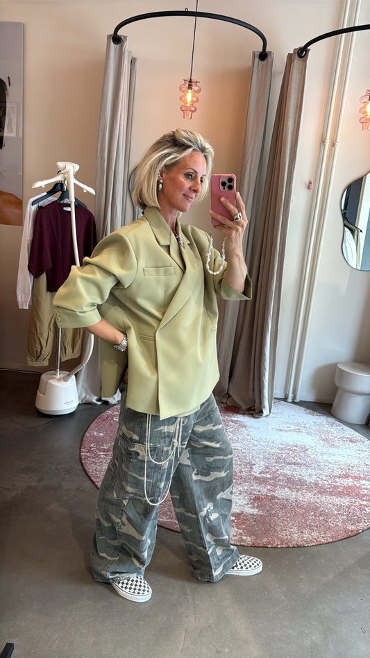 Oversized avocado blazer