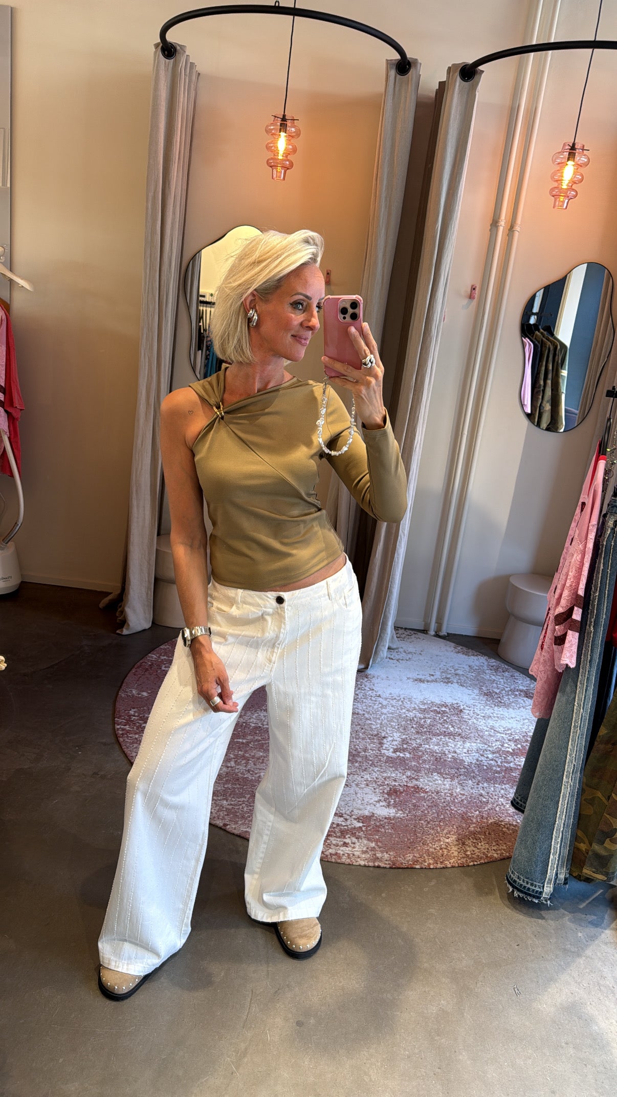 Top one sleeve taupe