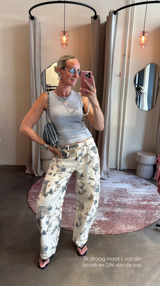 Balloon jeans print