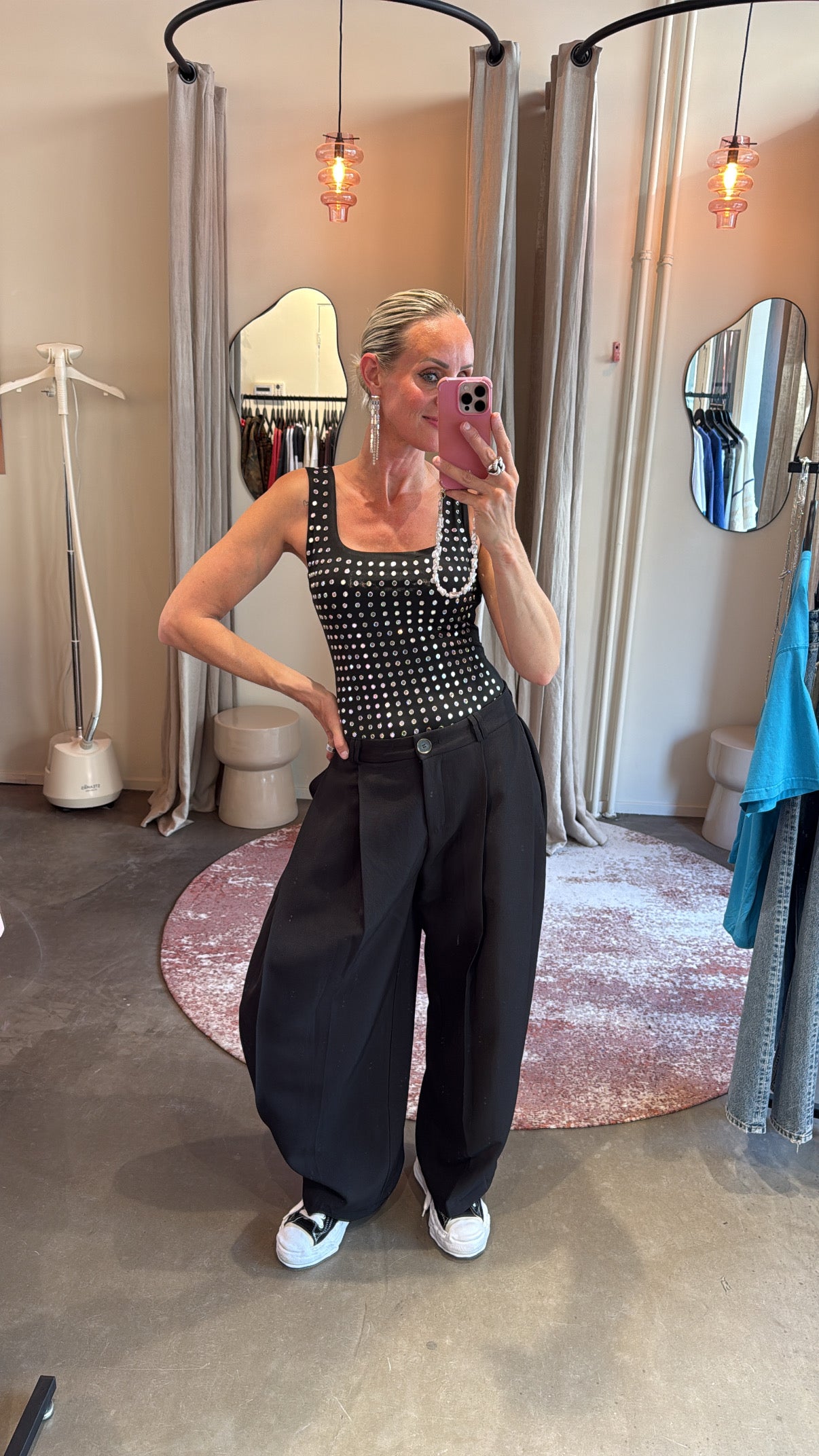 Baggy pantalon split black