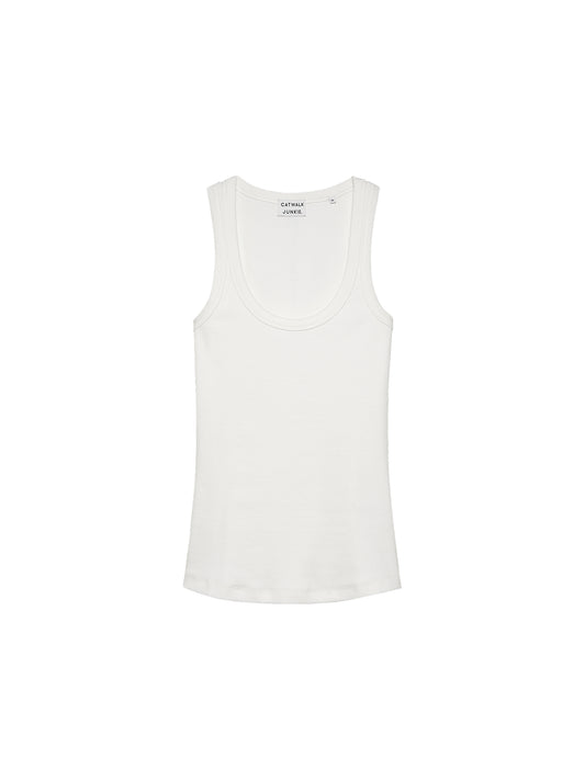 Tanktop rib off white