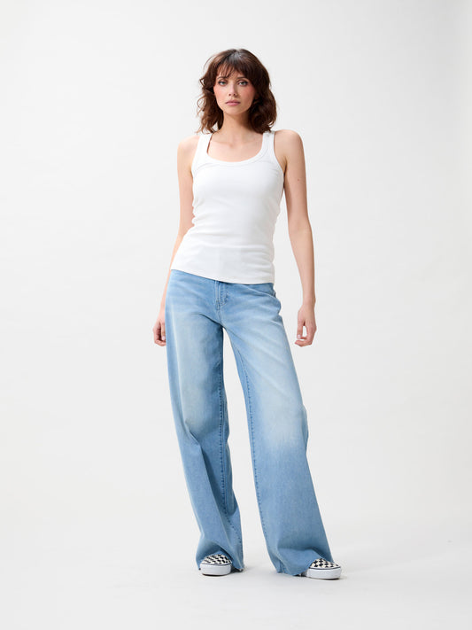 Tanktop rib off white