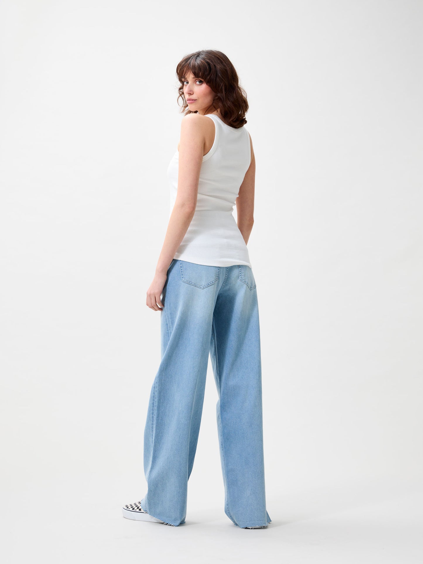 Tanktop rib off white