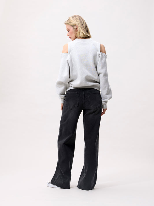 Sweater cut outs light grey