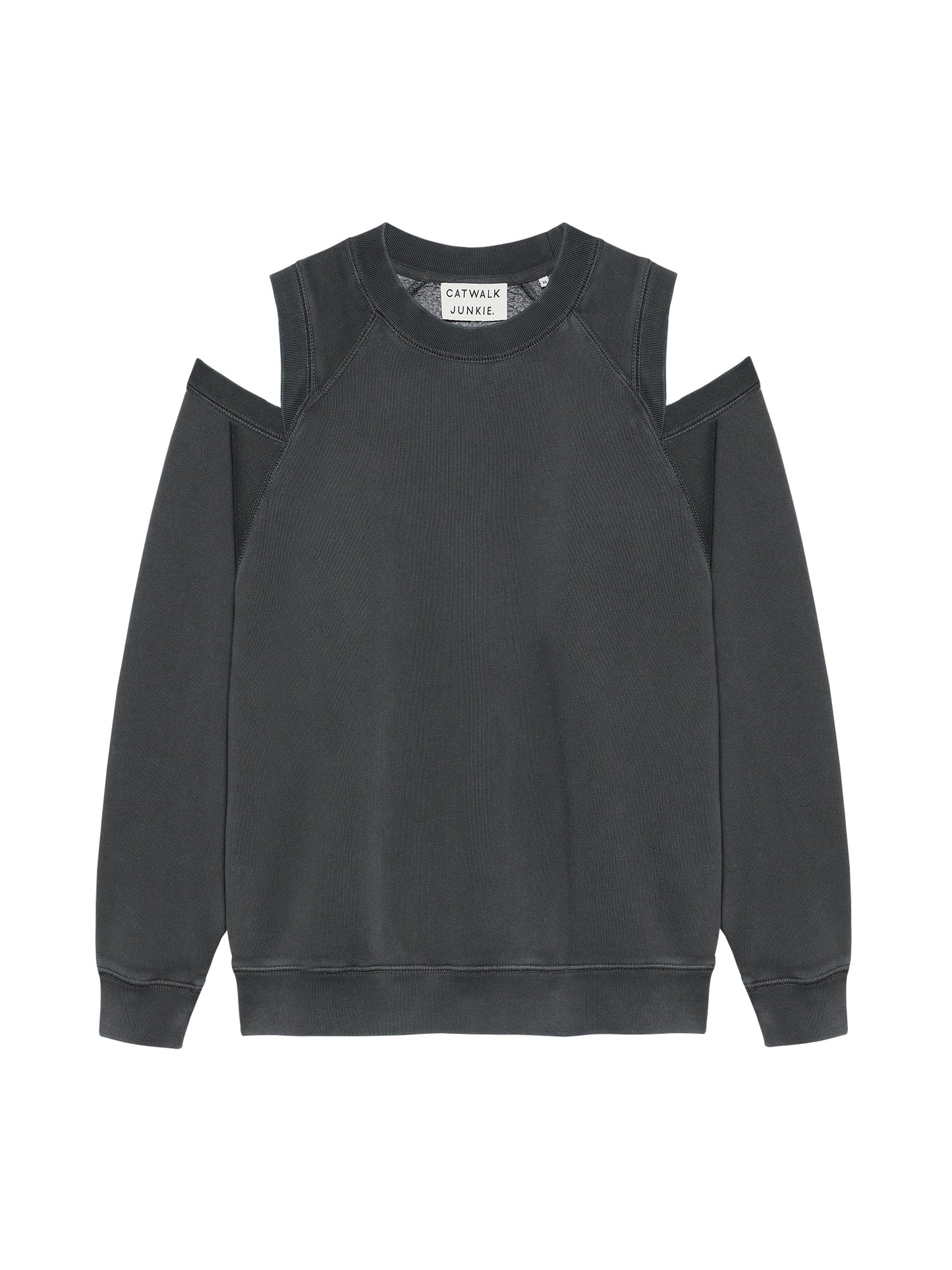 Sweater cut outs dark grey