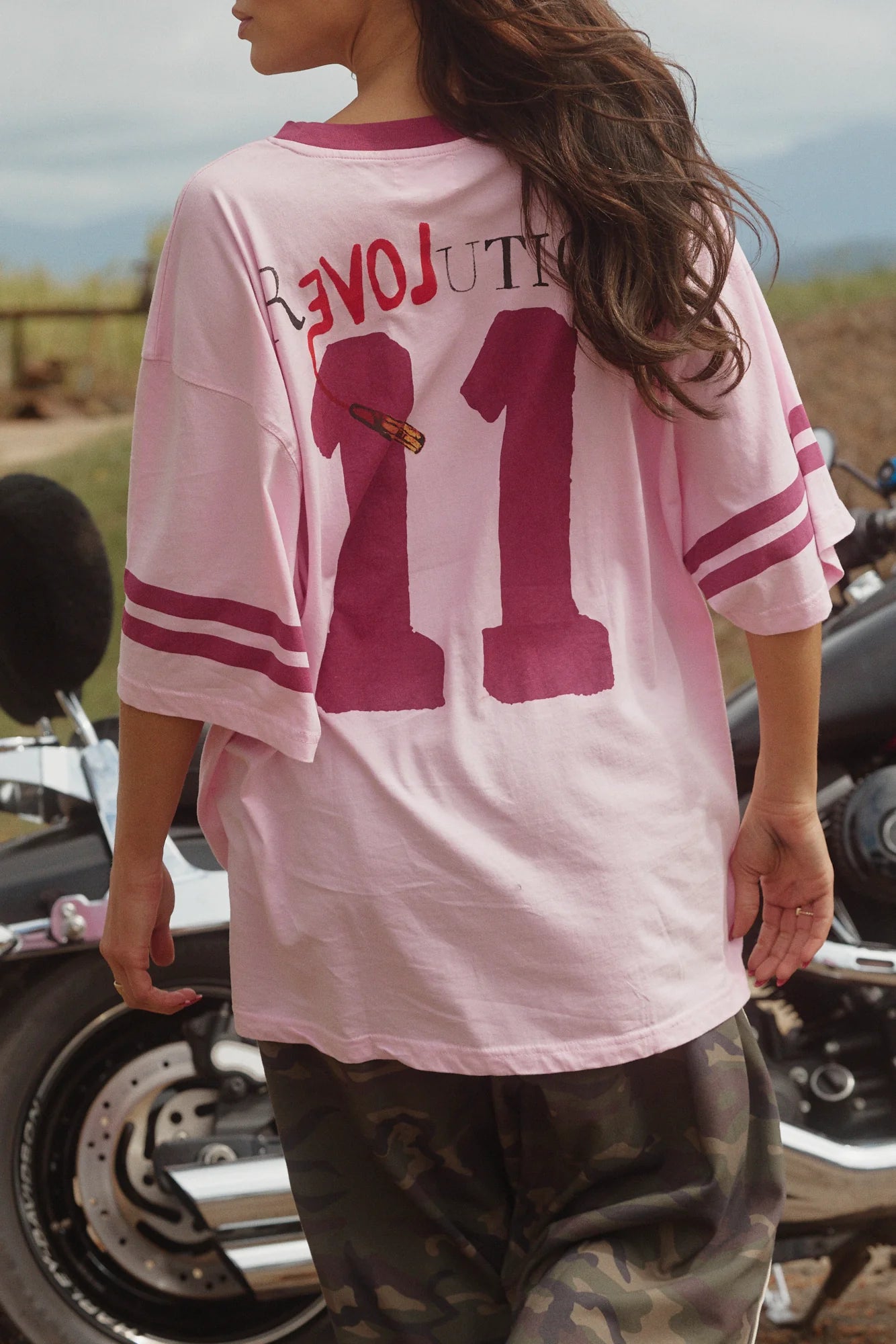Love Revolution Tee Pink