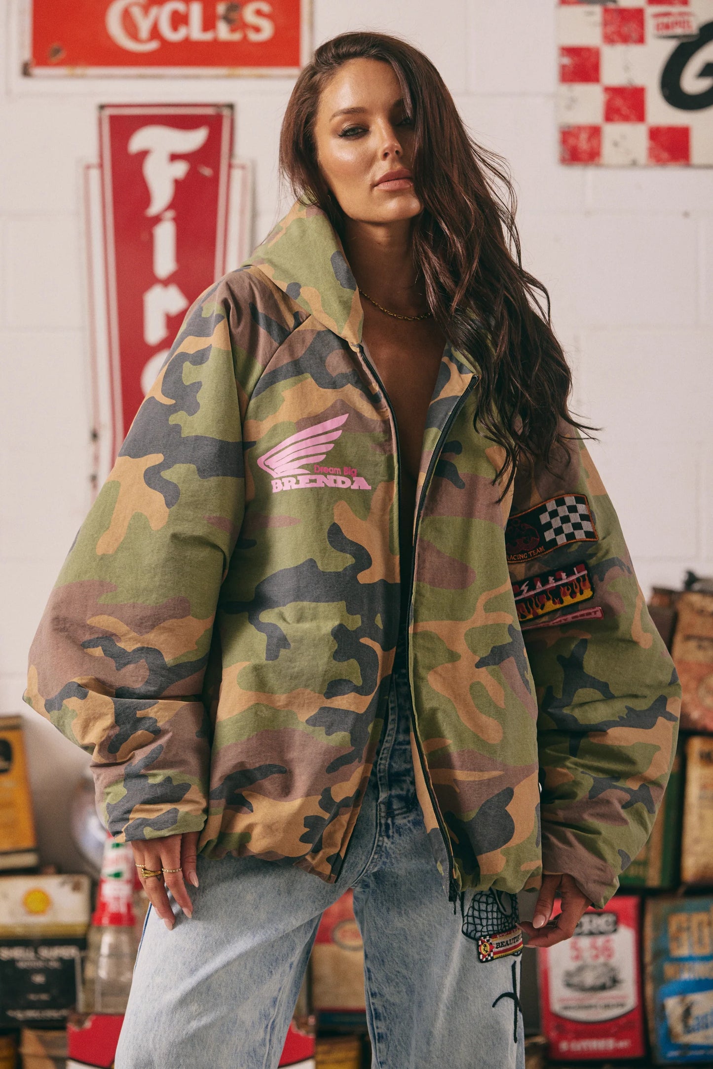 The Be Kind Bomber Jacket Camo