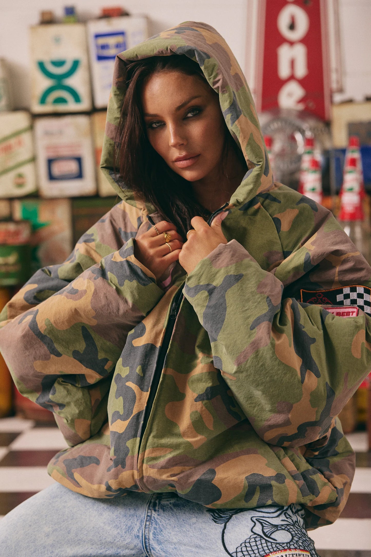 The Be Kind Bomber Jacket Camo