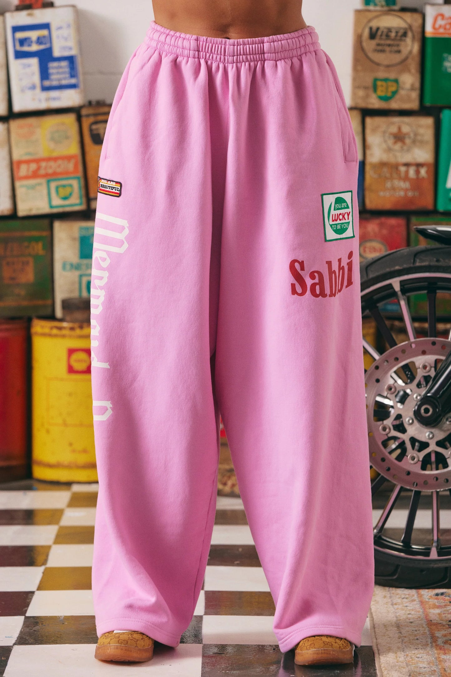 Wide Leg Sweatpants Pink