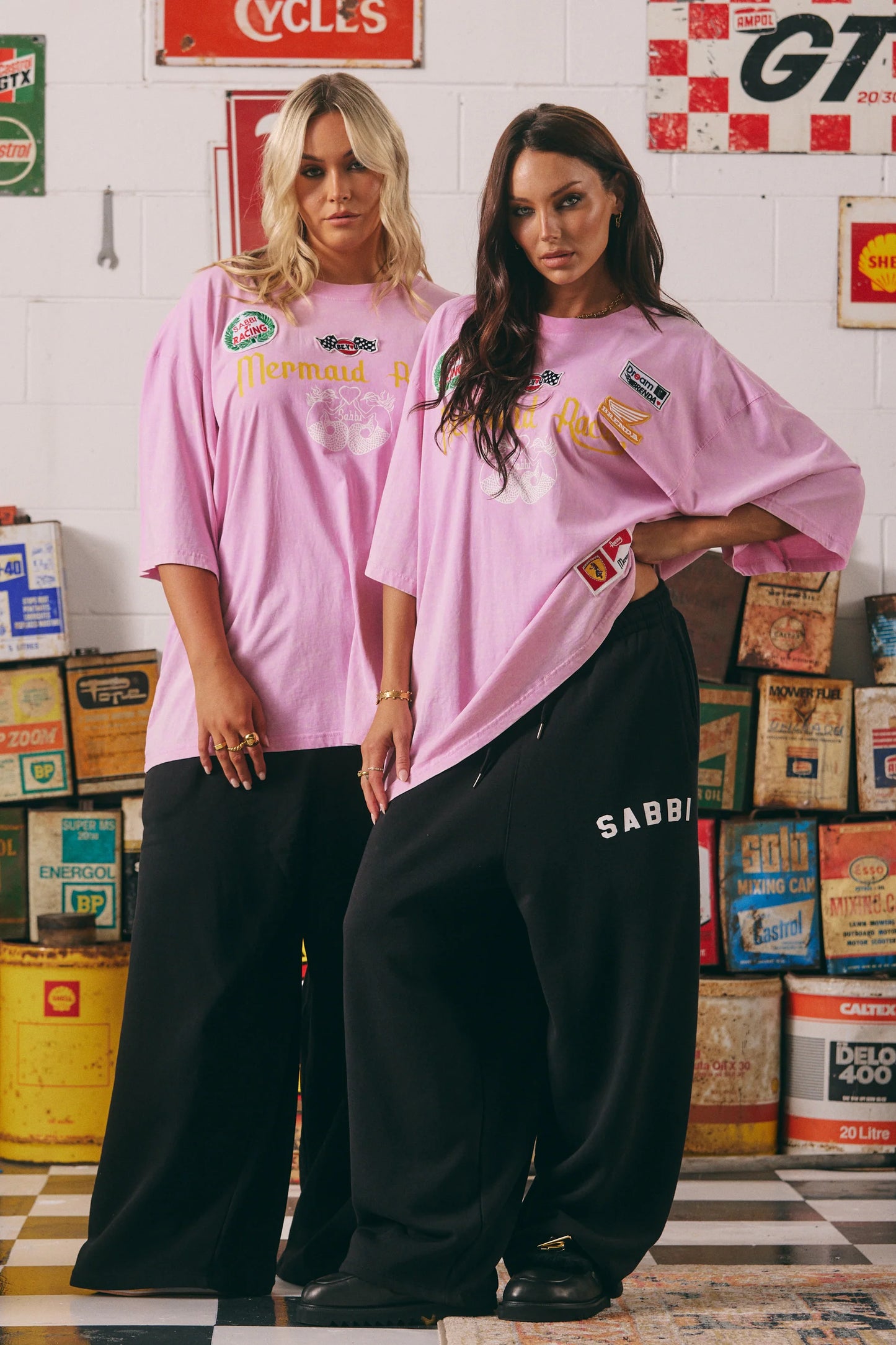 Racing Badge Tee Pink