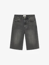 Loose fit jorts dark grey