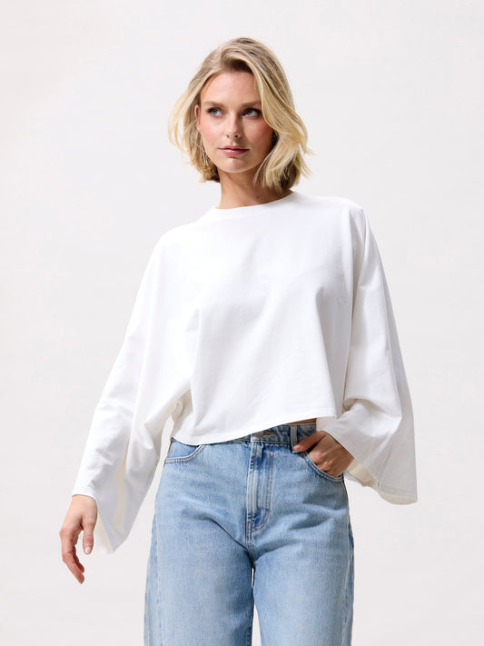 Cape longsleeve off white