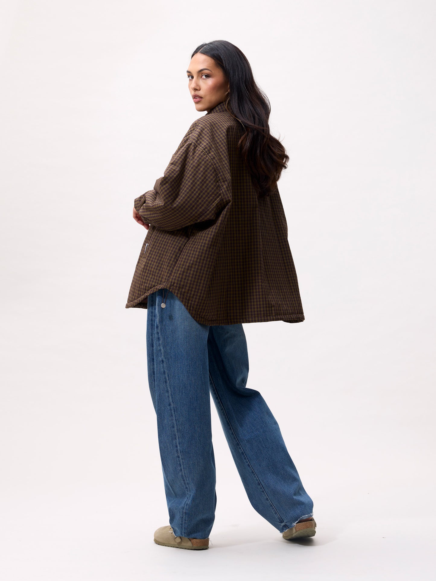 Light padded check jacket