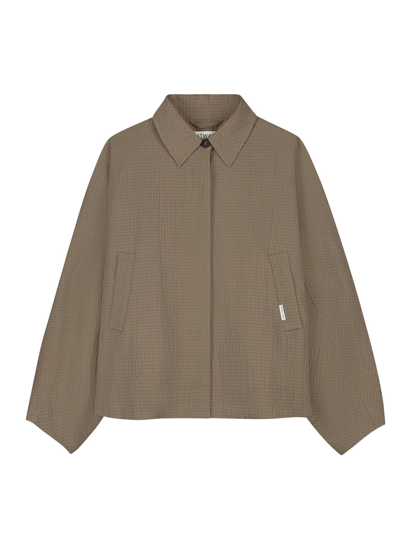 Check cape jacket
