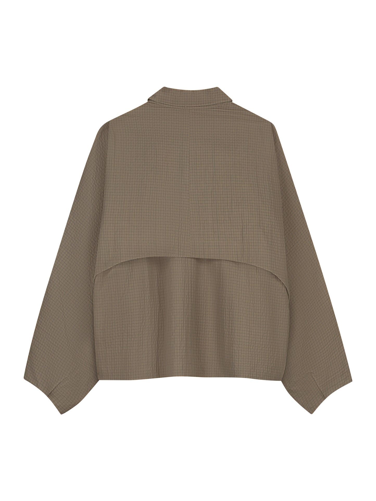 Check cape jacket