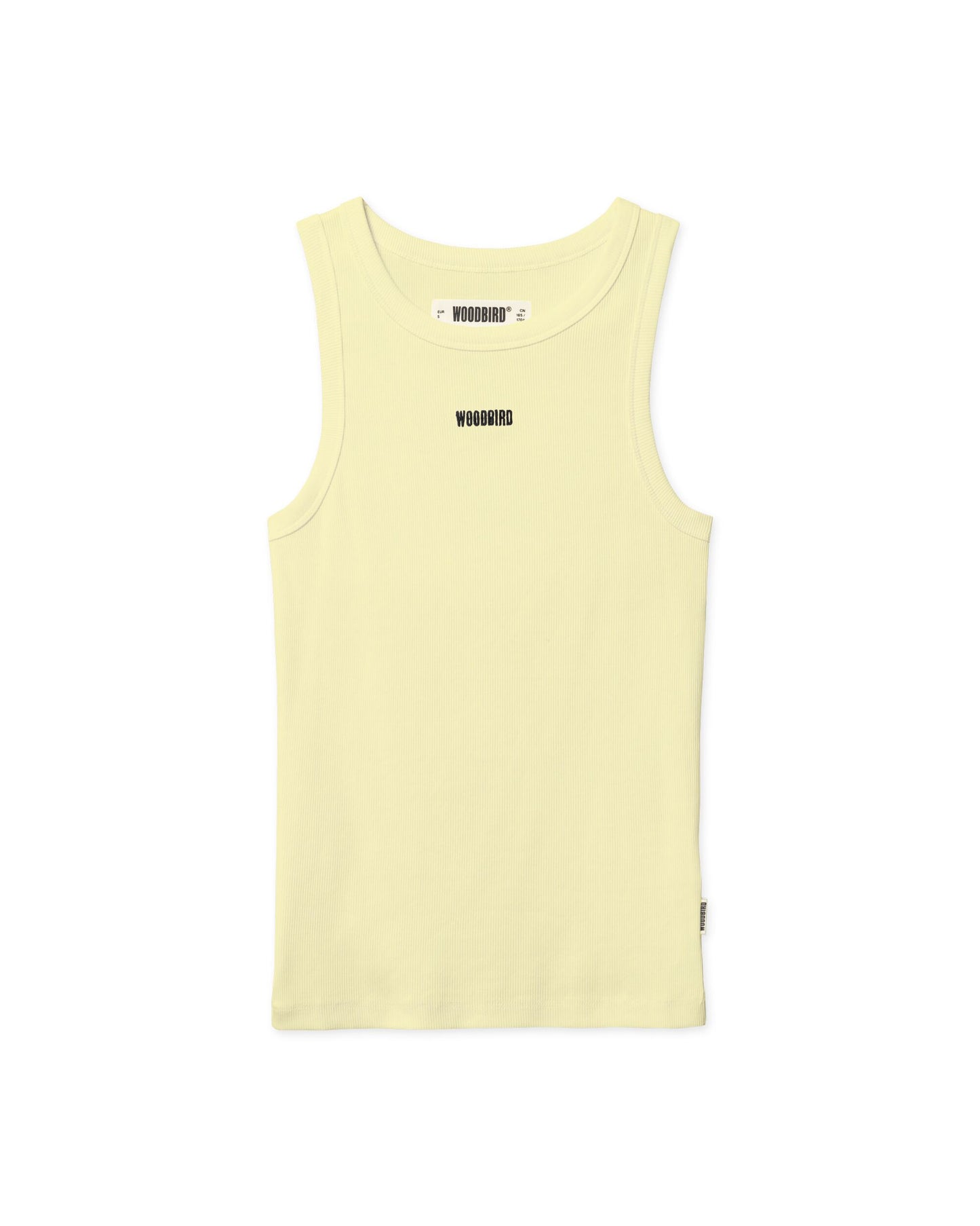 WBDee rib tanktop geel