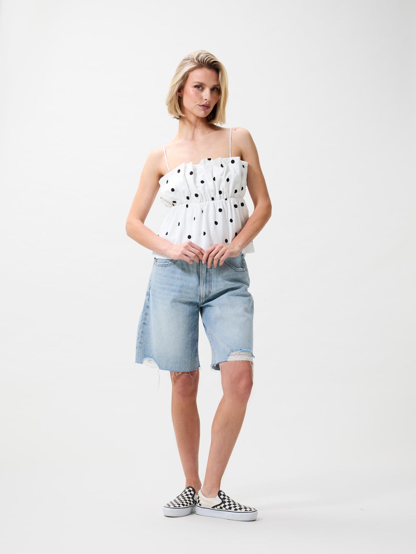 Loose fit jorts damaged