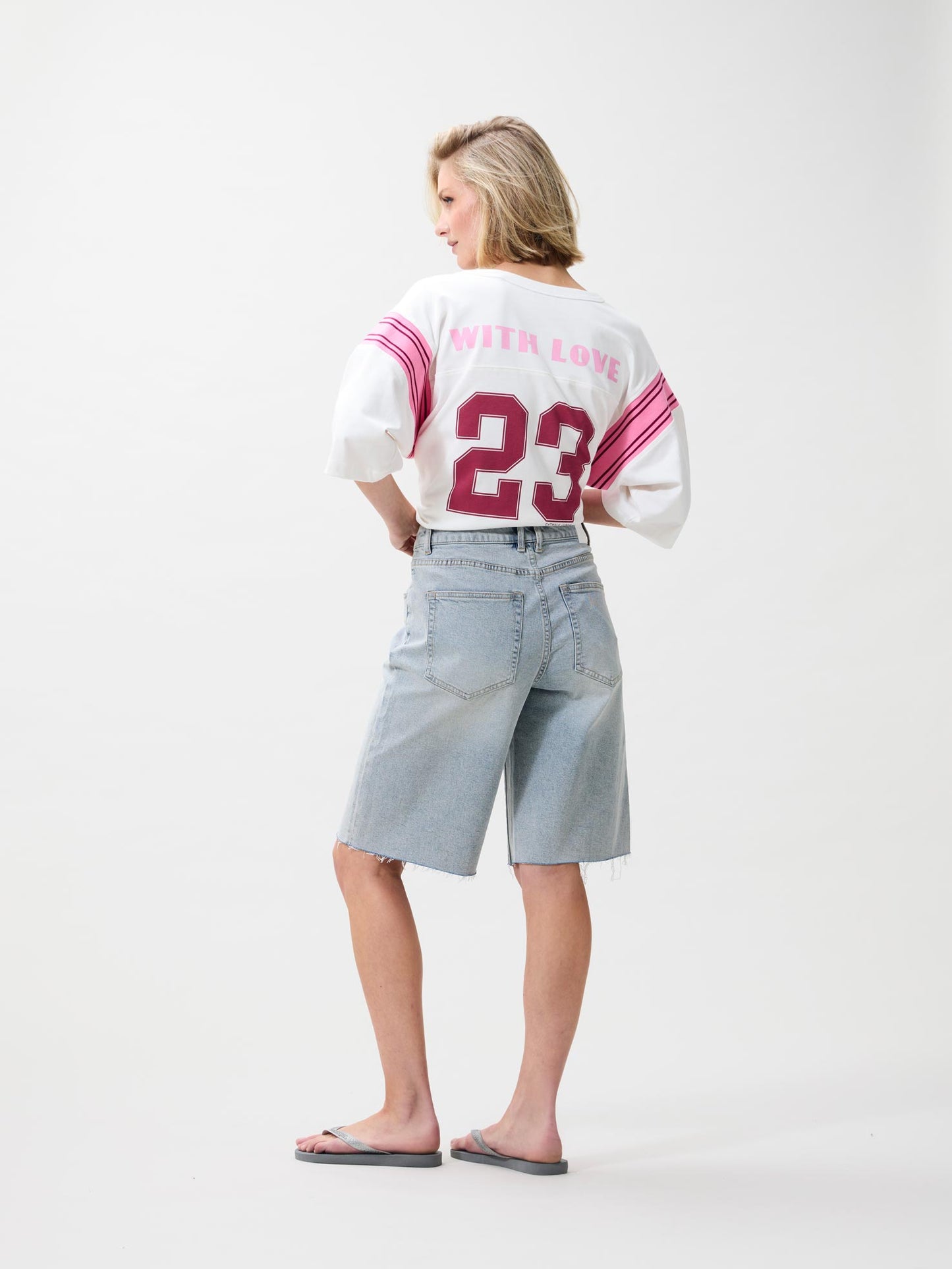 Loose fit jorts blue