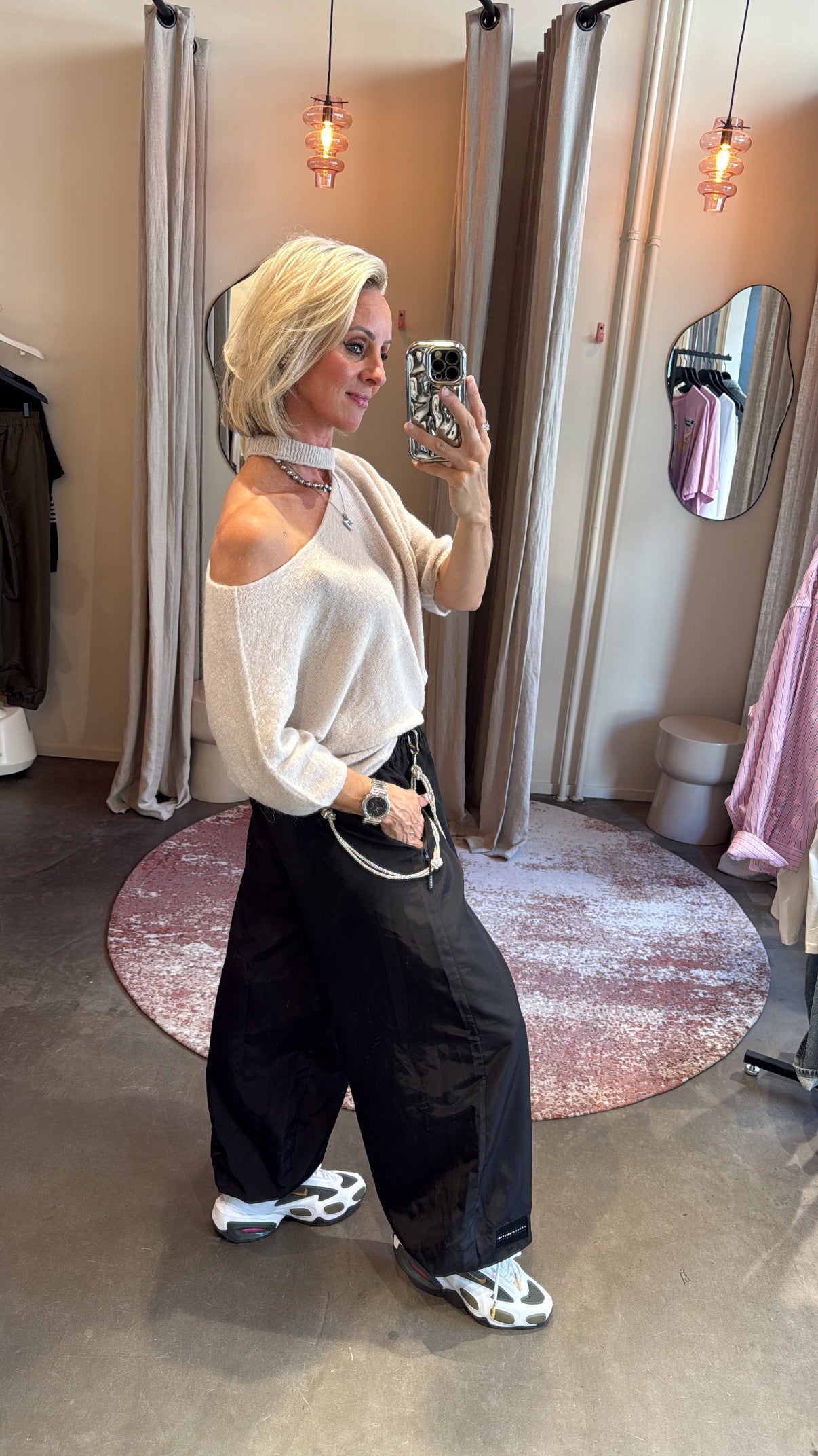Knitted open shoulder