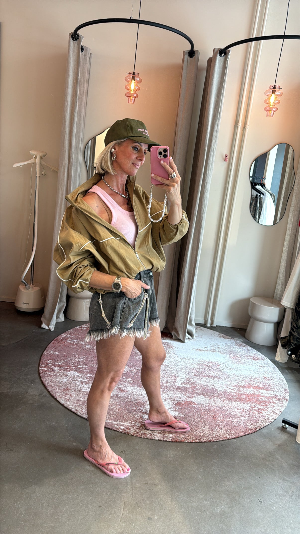 Ultra short grey denim