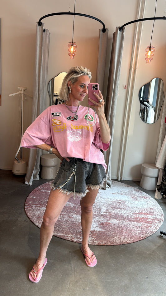 Ultra short grey denim