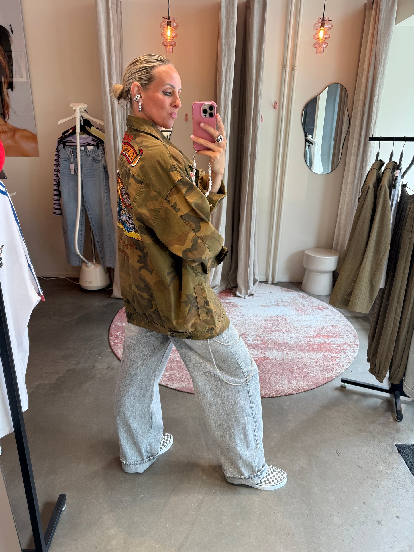 Jeans damaged grijs