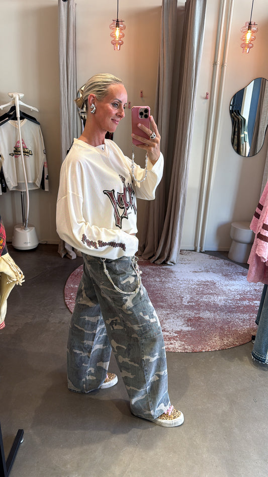 Jersey Longsleeve Top Off White