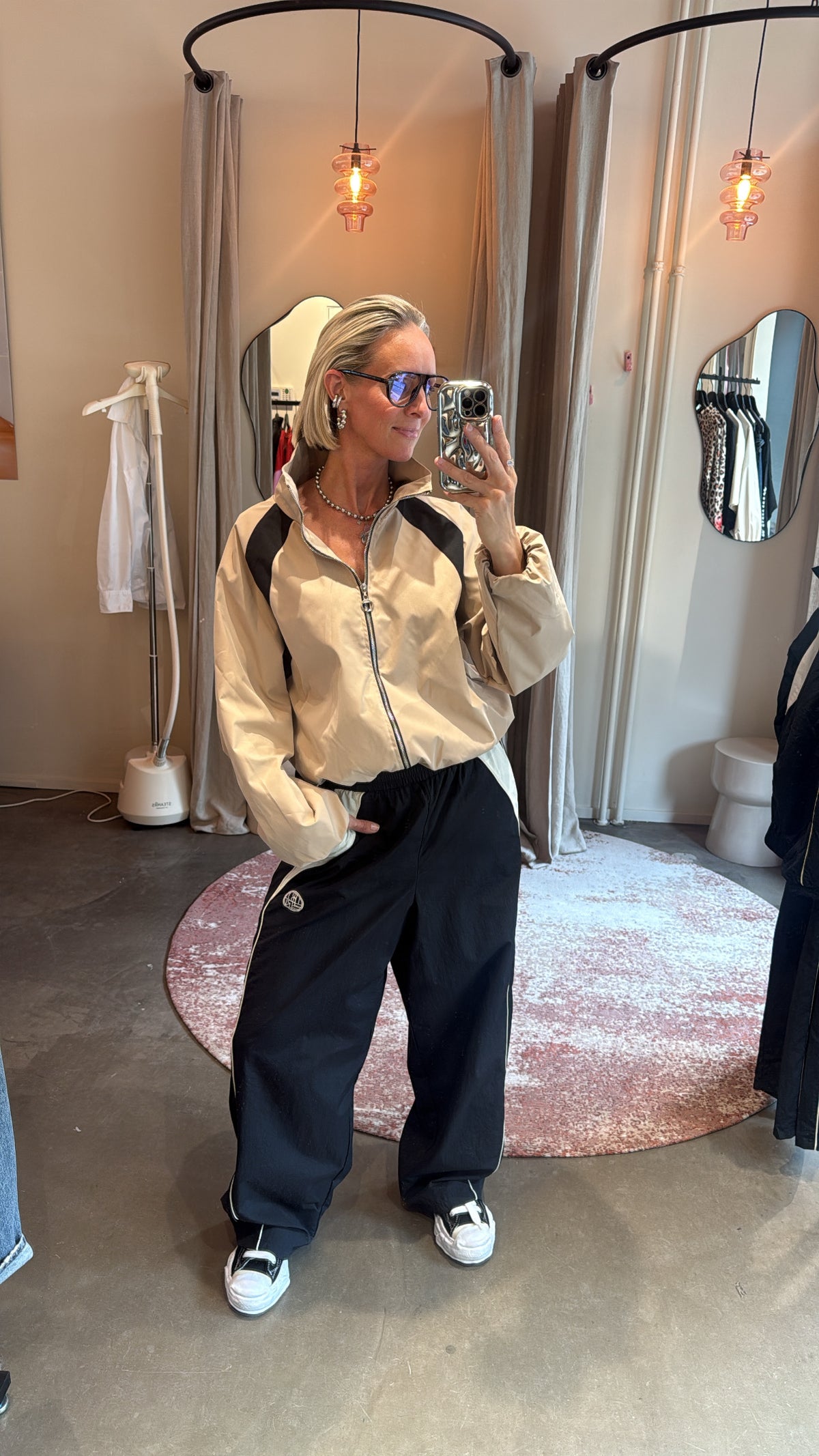 Jacket Sporty beige/black