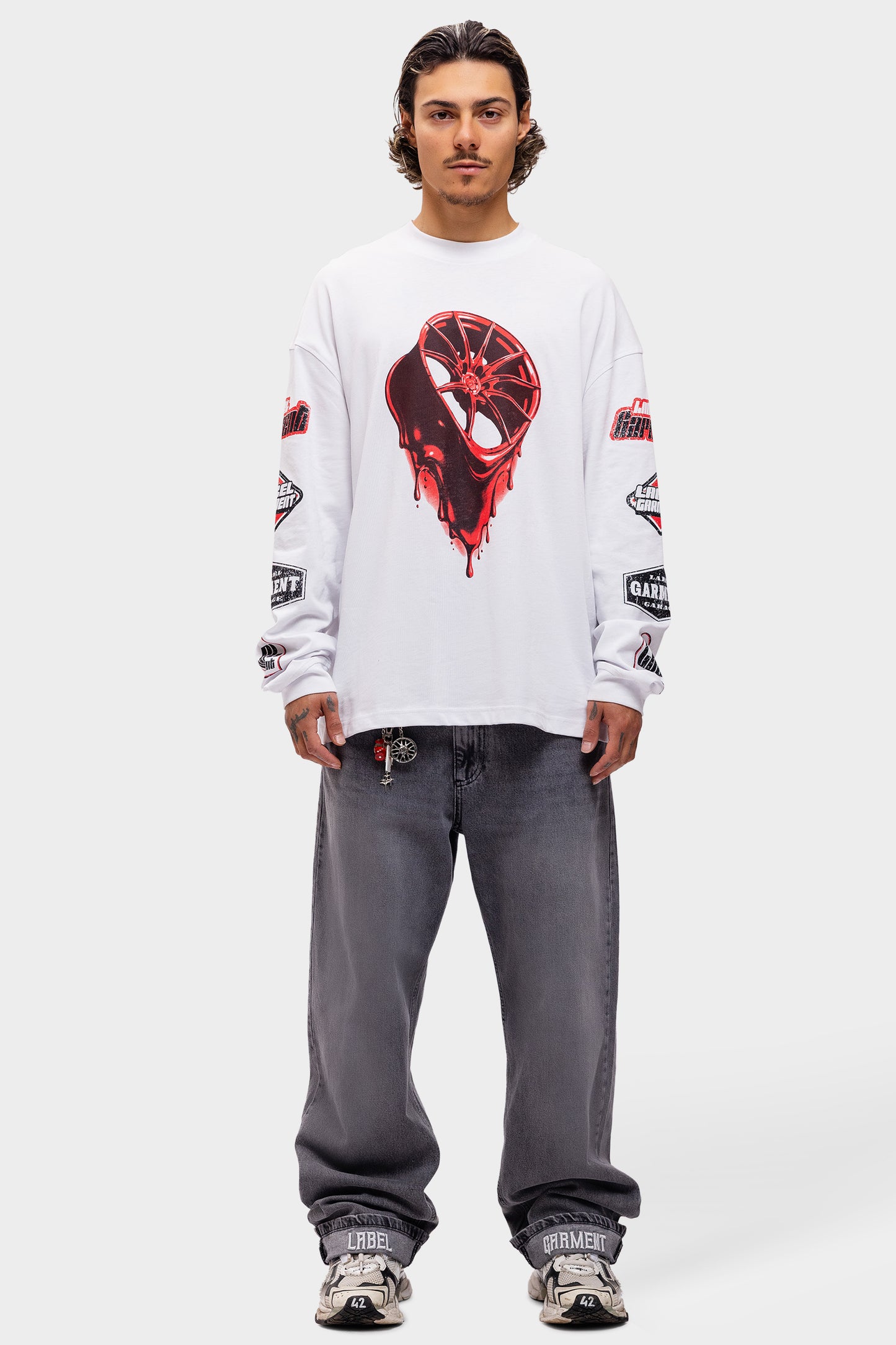 Burnout Longsleeve Tee Pure White