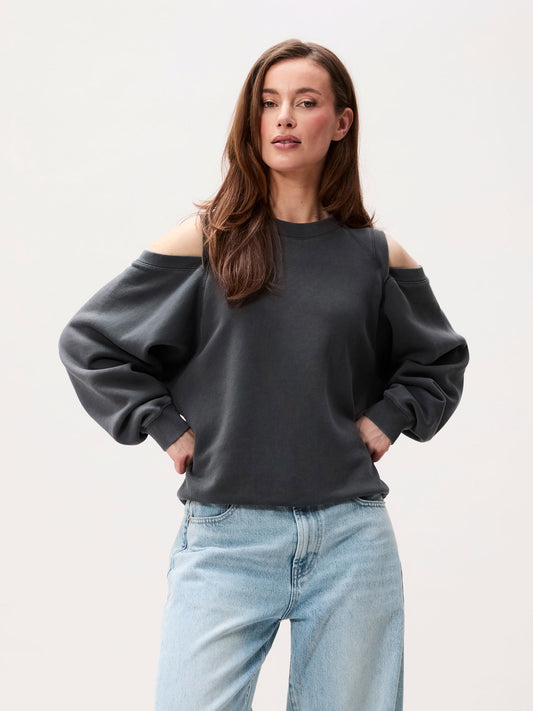 Sweater cut outs dark grey