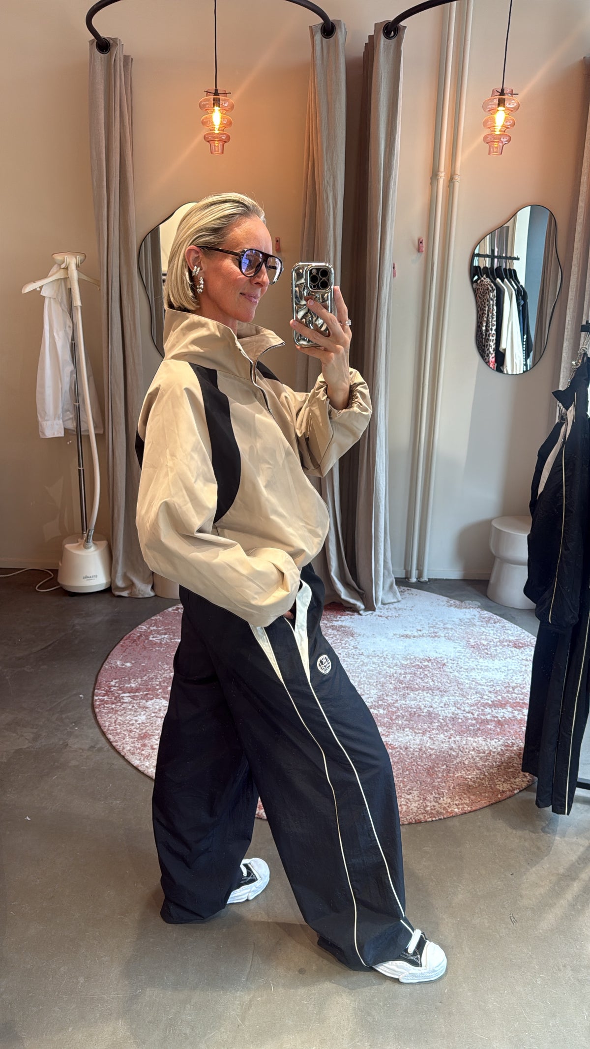 Jacket Sporty beige/black