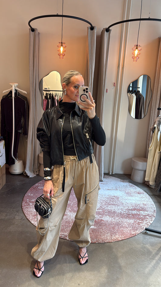 Jacket soft vegan leather black