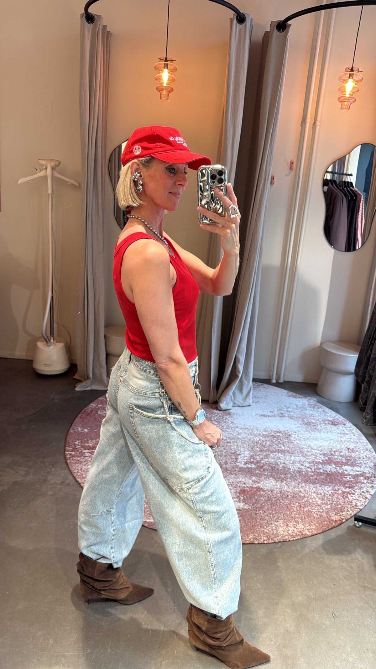 Balloon fit jeans light denim