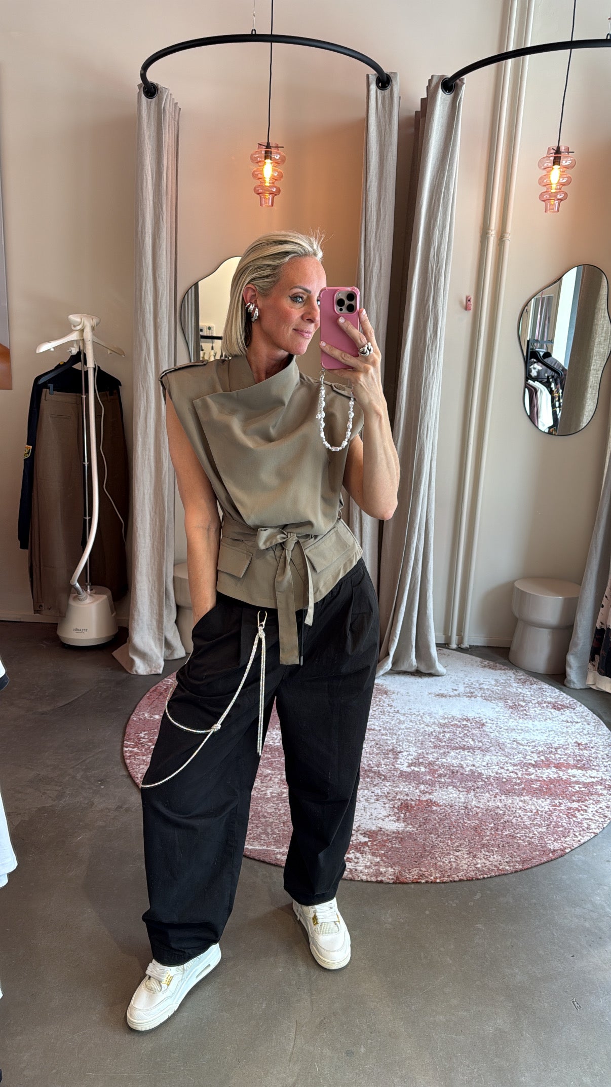 Gilet shoulder pads olive green