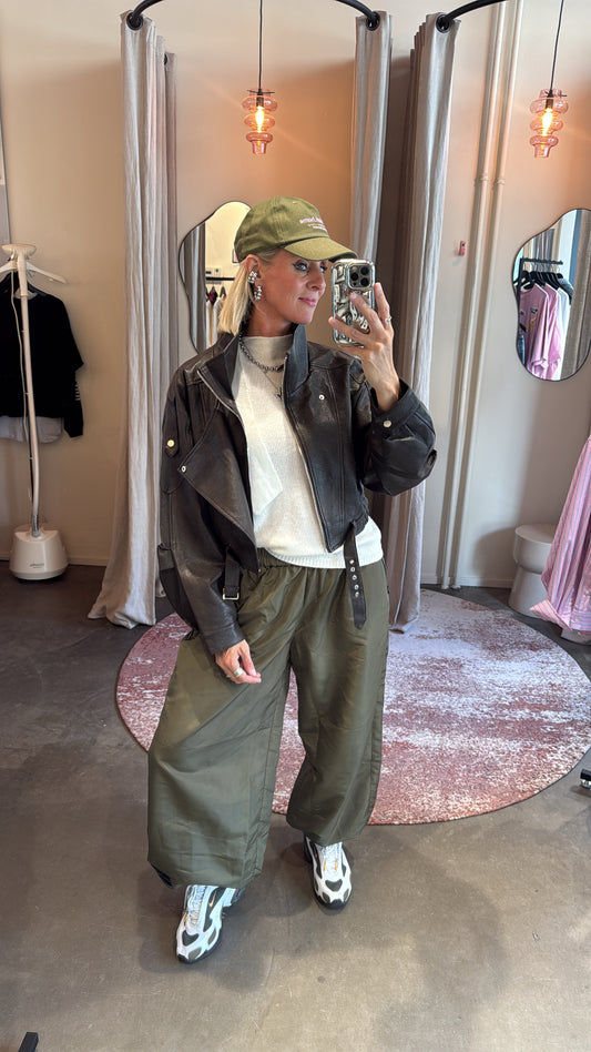 Biker jacket brown