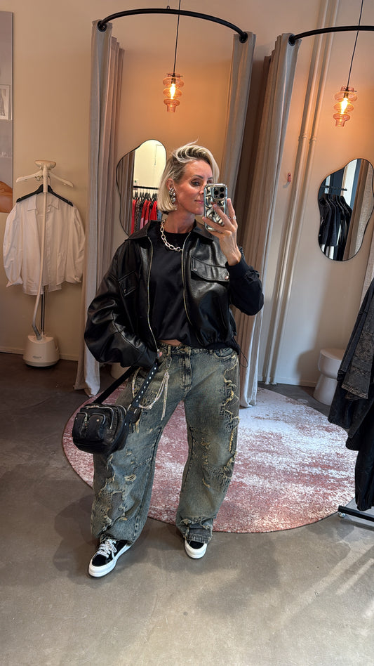 Bikerjacket Oversized Black